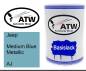 Preview: Jeep, Medium Blue Metallic, AJ: 500ml Lackdose, von ATW Autoteile West.